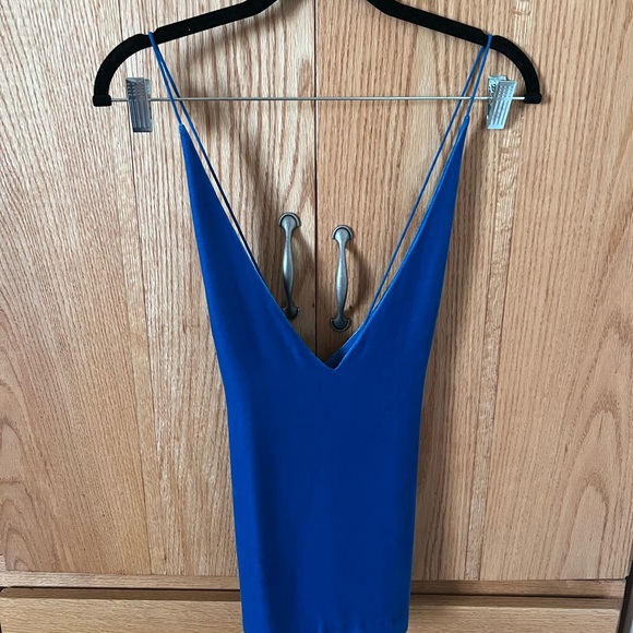 Dion Lee Silk Velvet Cami in cobalt blue, size small - Picture 8 of 10